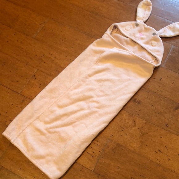 Pottery Barn Kids Other - Pink bunny PB Kids wrap towel